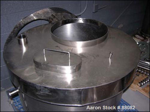 USED: Pony Mixer Tank Only, 125 gallon, stainless steel. Approximately 38" diameter x 27" deep. Includes cover.