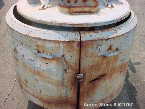 USED: 40 gallon working capacity Day pony mixer, model 3A. Singlemotion design with (4) stainless steel blades and (1) baffle. Carbonsteel mix can is 26" diameter x 18" deep. Manual crank lift off mi...
