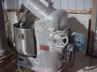 Used Day Pony Mixer, 40 gallon working capacity; stainless steel contact parts; 3 center mixing blades and 2 close to sides; 5 hp, 2 speed, 3/60/220 volt drive motor.