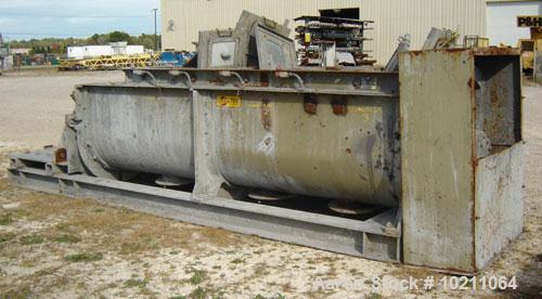 Used-J.C. Steele & Sons Model 300G Pug Mill and Drive. Tub dimensions are 35" inside width X approximately 12' mixing length...