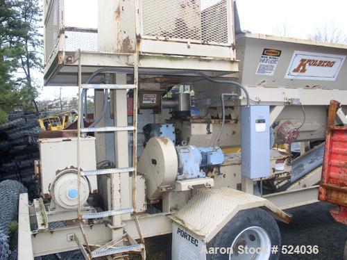 USED: Kolberg-Pioneer pug mill, model X-875. Twin shaft spiral paddleassembly, manufactured in 1993. Last used to mix aggregate stone dustand a bonding agent.