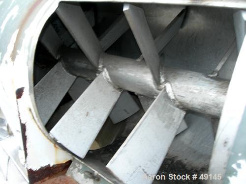 USED: Sprout-Waldron "Koppers" continuous mixer/pug mill, model 20X58, 304 stainless steel. 20" dia x 58" long horizontal chamber. 3-1/4" diameter shaft with approximately (24) 3/16" thick paddles. D...