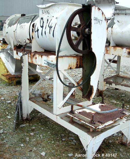 USED: Sprout-Waldron "Koppers" continuous mixer/pug mill, model 20X58, 304 stainless steel. 20" diameter x 58" long horizontal chamber. 3-1/4" diameter shaft with approximately  (24) 3/16" thick padd...