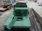 USED: Pug mill, dual shaft carbon steel paddle blender. Trough is7' long x 6' wide x 3'10