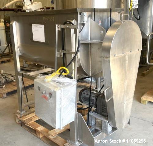 Used- 20 Cubic Ft. Sanitary Stainless Steel Ribbon Blender