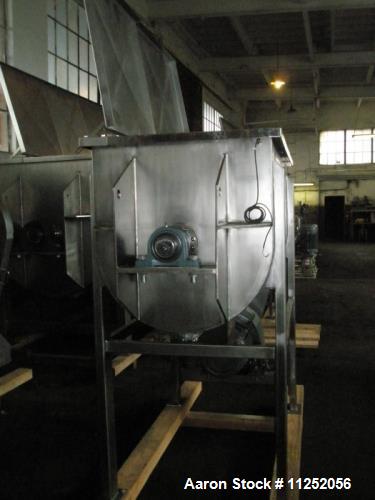 Unused- New Double Ribbon Mixer. 35 cubic foot working capacity, heavy duty, polished 304 stainless steel contacts. 64” long...