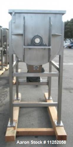 Unused- New Double Ribbon Mixer. 25 cubic foot working capacity, heavy duty model. Polished 304 stainless steel contacts, tr...