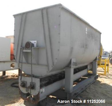 Used- Double Ribbon Mixer. Approximately 300 cubic feet total capacity (275 cubic feet working capacity), carbon steel const...