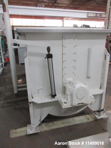 Used- 150 Cubic Foot Stainless Steel Ribbon Blender. 1/2" ribbon thickness, 40 hp ac motor (230/460) with heavy duty gearbox...