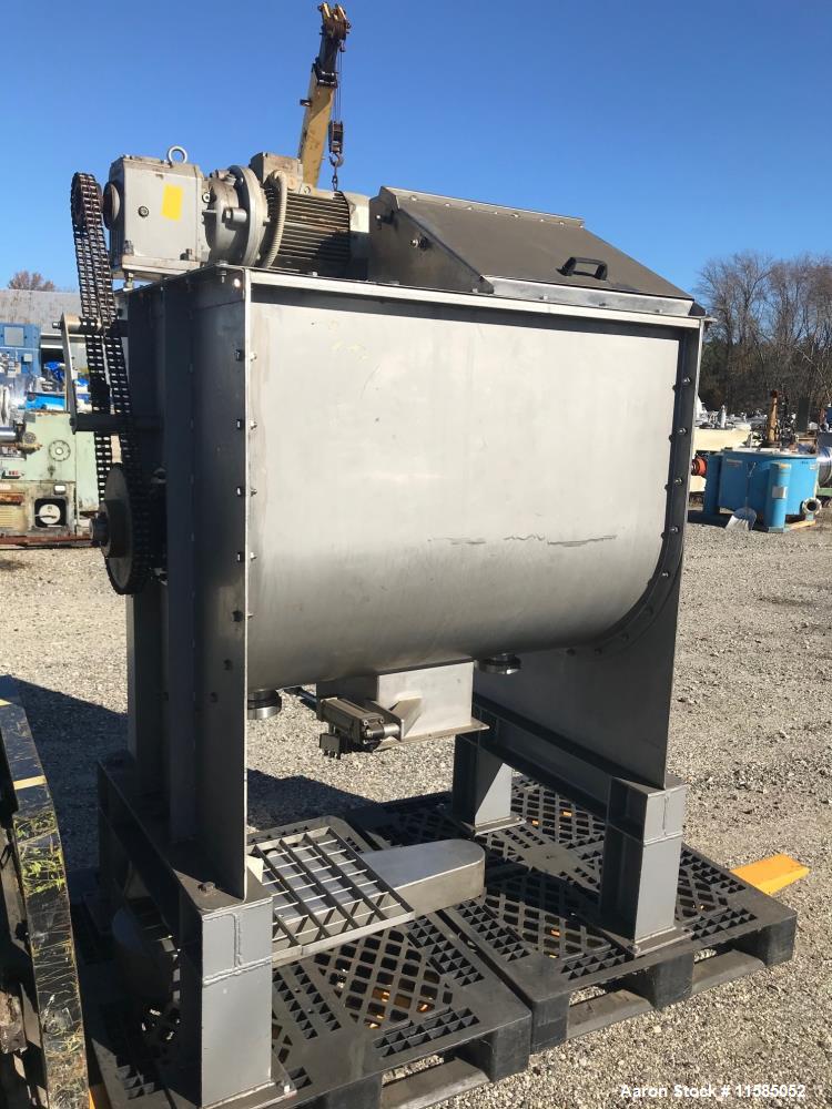 Used- 30 Cubic Foot  Stainless Steel Sanitary Double Ribbon Blender, 30 Cubic Fo