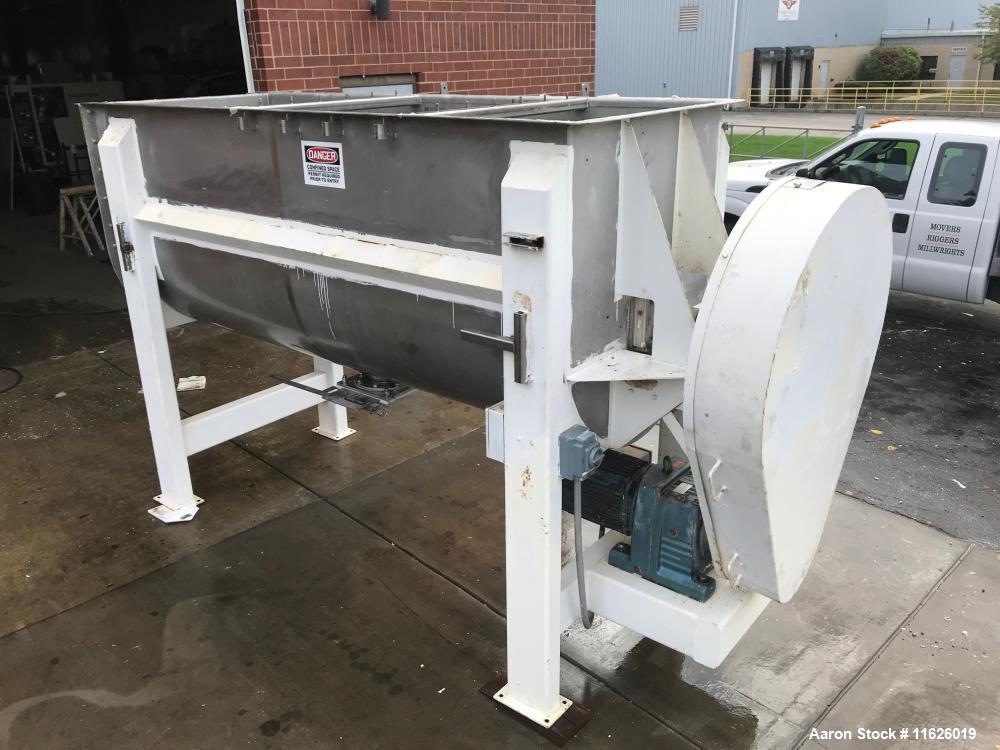 Used Ribbon Blender, 140 Cubic Foot, Stainless Steel.
