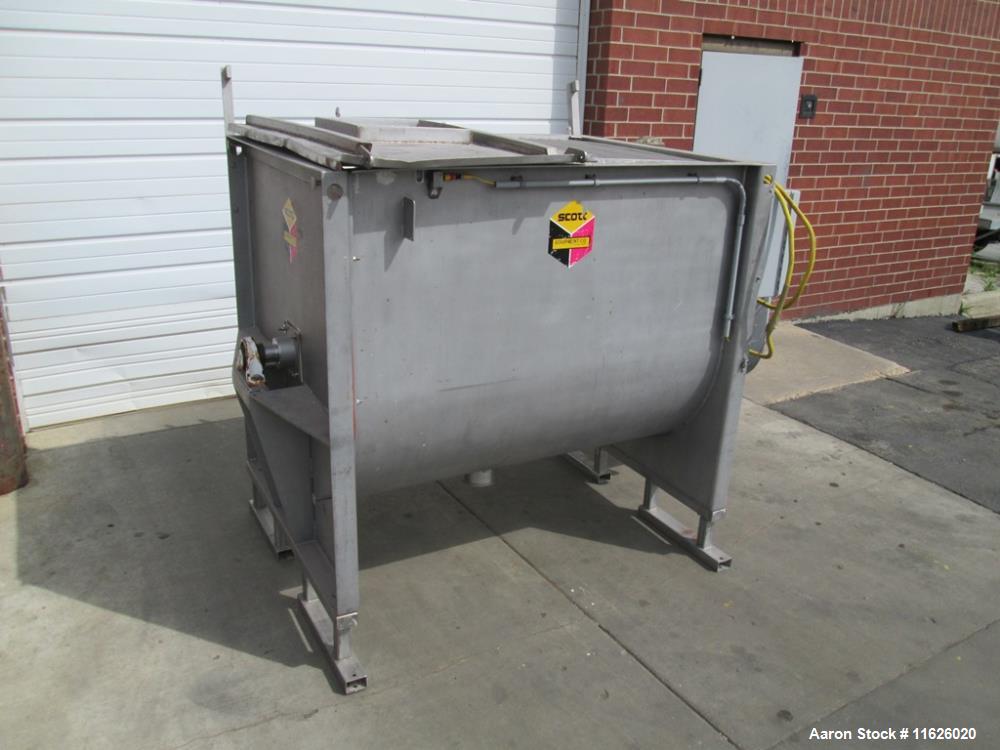 Used- Ribbon Blender, Approximately 65 Cubic Foot