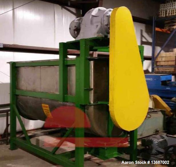 Used- 100 Cubic Foot Double Spiral Ribbon Mixer.