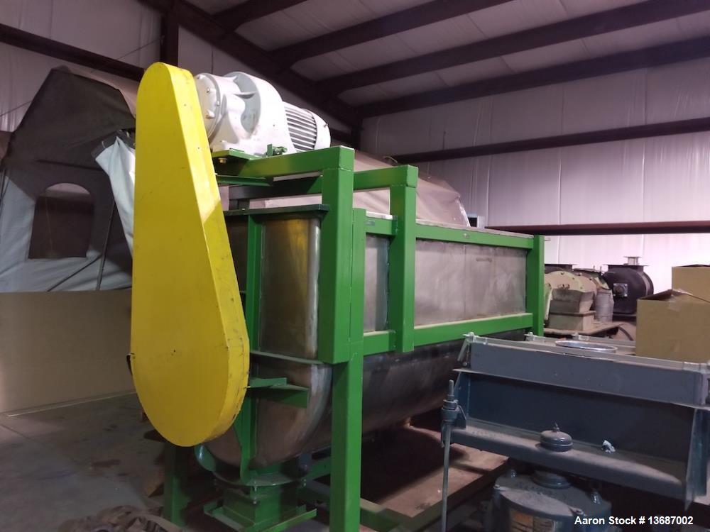 Used- 100 Cubic Foot Double Spiral Ribbon Mixer.