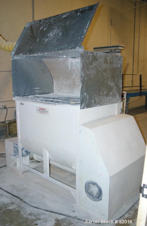 USED: Hoge Warren Zimmerman Mason Flo Mixer, model 250-A, carbon steel. Designed to produce cement and plaster slurries automatically. Continuously meters dry material and water into a homogenous mix...