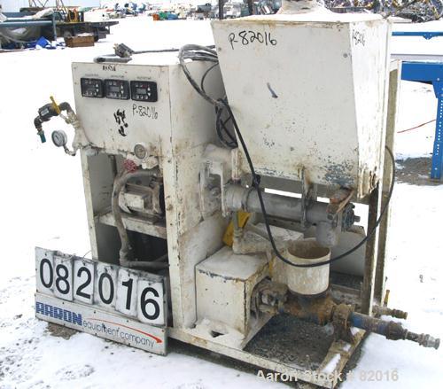 USED: Hoge Warren Zimmerman Mason Flo Mixer, model 250-A, carbon steel. Designed to produce cement and plaster slurries automatically. Continuously meters dry material and water into a homogenous mix...