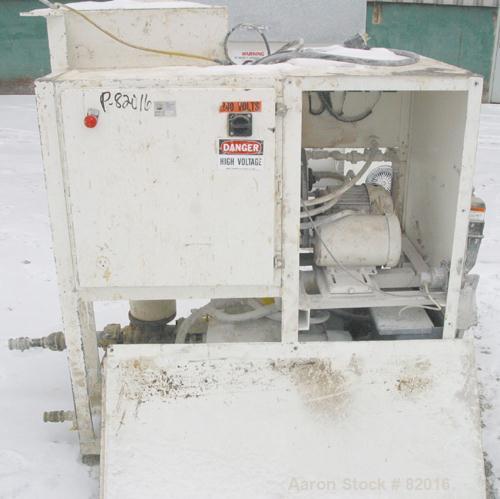 USED: Hoge Warren Zimmerman Mason Flo Mixer, model 250-A, carbon steel. Designed to produce cement and plaster slurries automatically. Continuously meters dry material and water into a homogenous mix...