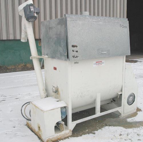 USED: Hoge Warren Zimmerman Mason Flo Mixer, model 250-A, carbon steel. Designed to produce cement and plaster slurries automatically. Continuously meters dry material and water into a homogenous mix...