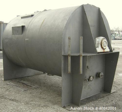 Used American Process Ribbon Blender, model BMT. Cylindrical mixing chamber, stainless steel.  (No drive)