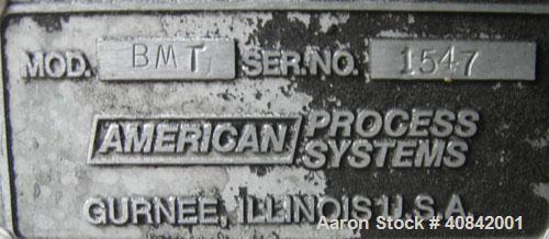 Used American Process Ribbon Blender, model BMT. Cylindrical mixing chamber, stainless steel.  (No drive)