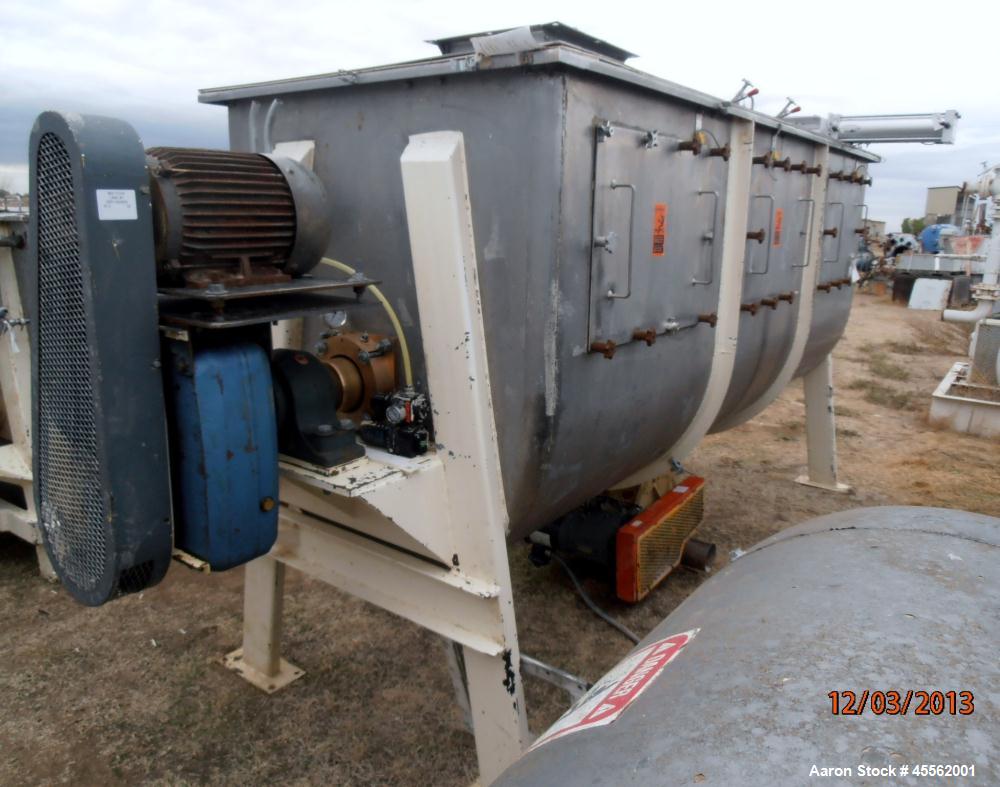 Used Stainless Steel Ribbon Blender, Approximate 100 Cubic Feet