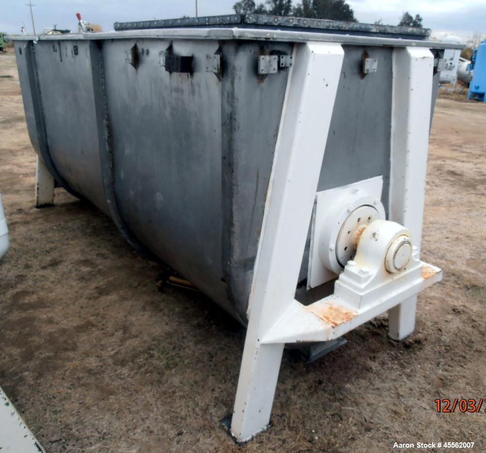 Used Stainless Steel Ribbon Blender, Approximate 100 Cubic Feet