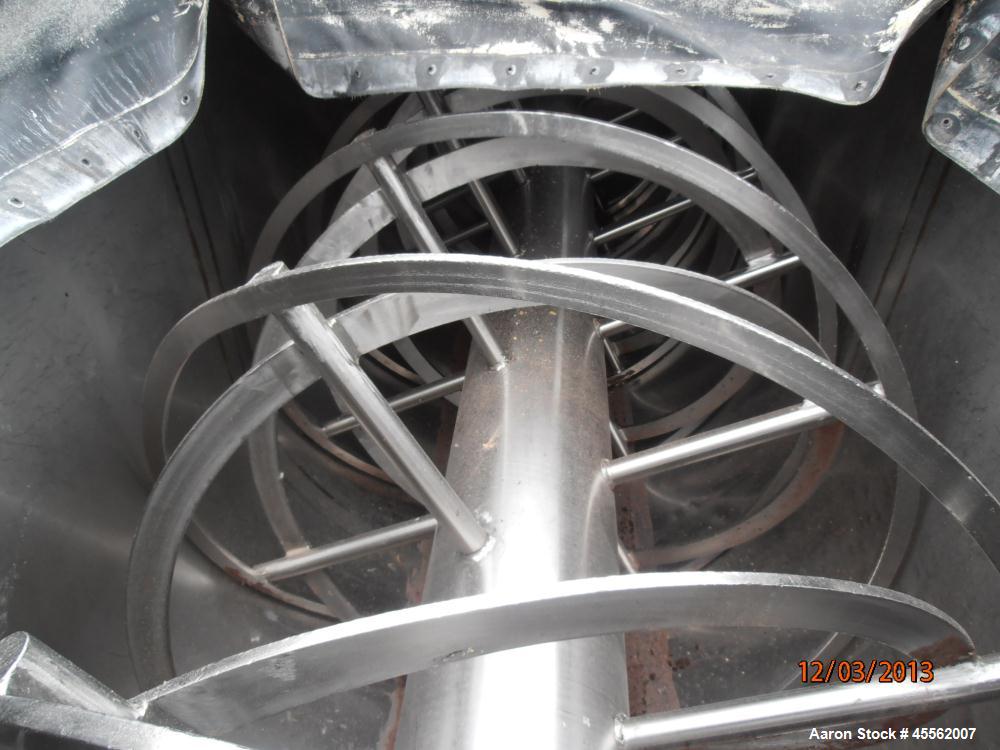 Used Stainless Steel Ribbon Blender, Approximate 100 Cubic Feet