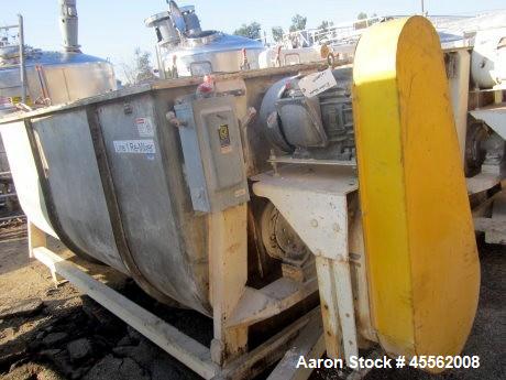 Used Ribbon Blender, 110 Cubic Feet, Stainless Steel