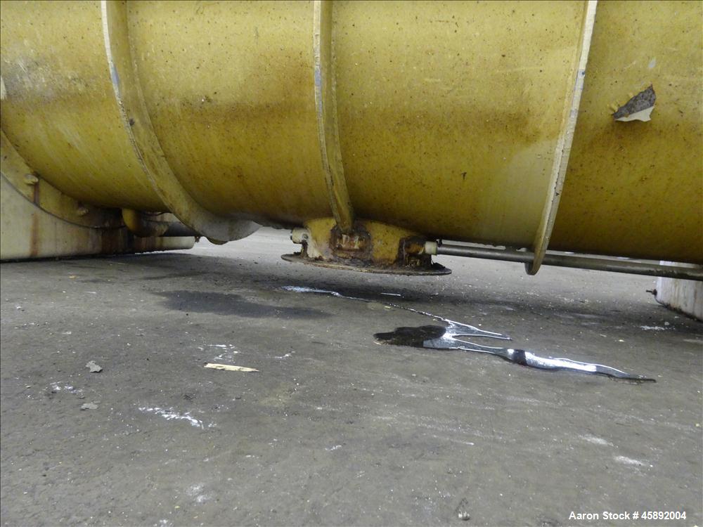 Used MAP s.r.l Double Spiral Ribbon Blender, Approximate 65 Cubic Feet, 304 Stainless Steel. Carbon steel dimple jacketed trough approximate 41" wide x 79" long x 47" deep, not rated. 4-1/2" Diameter...