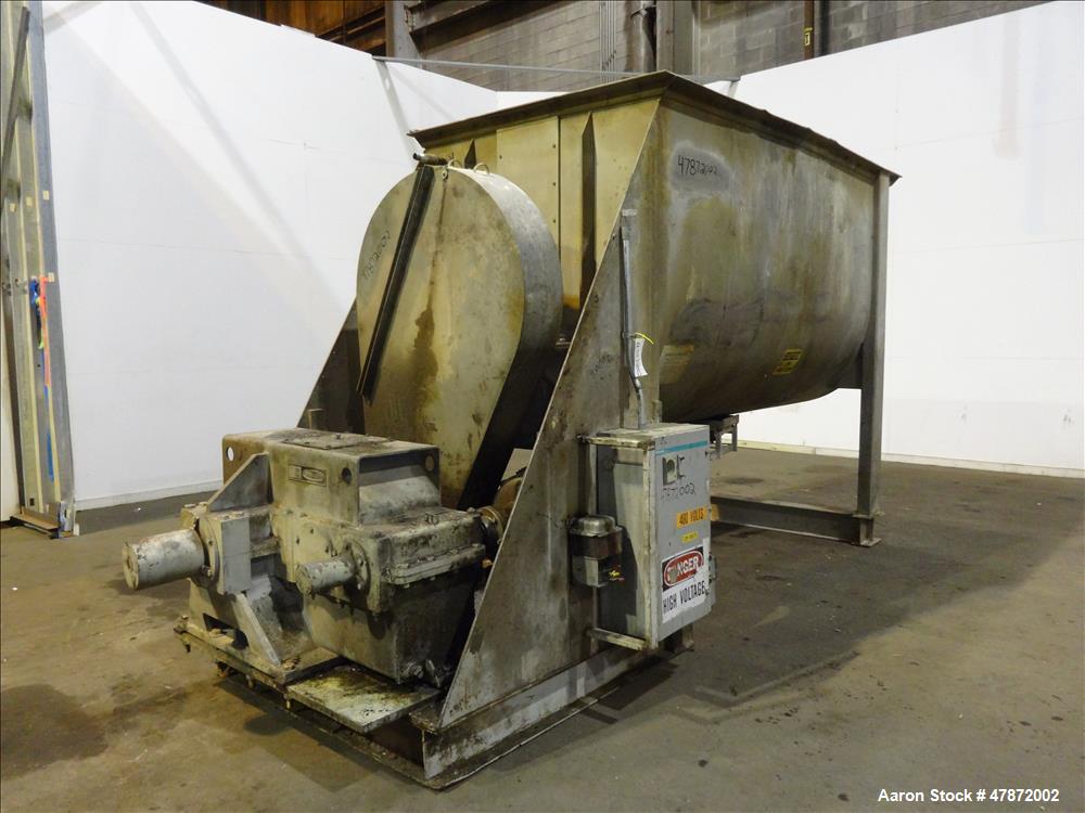 Used Ribbon Blender, 220 Cubic Foot Working Capacity, 304 Stainless Steel