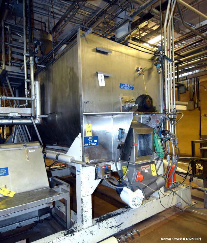 Used Double Spiral Ribbon Blender, Stainless Steel.
