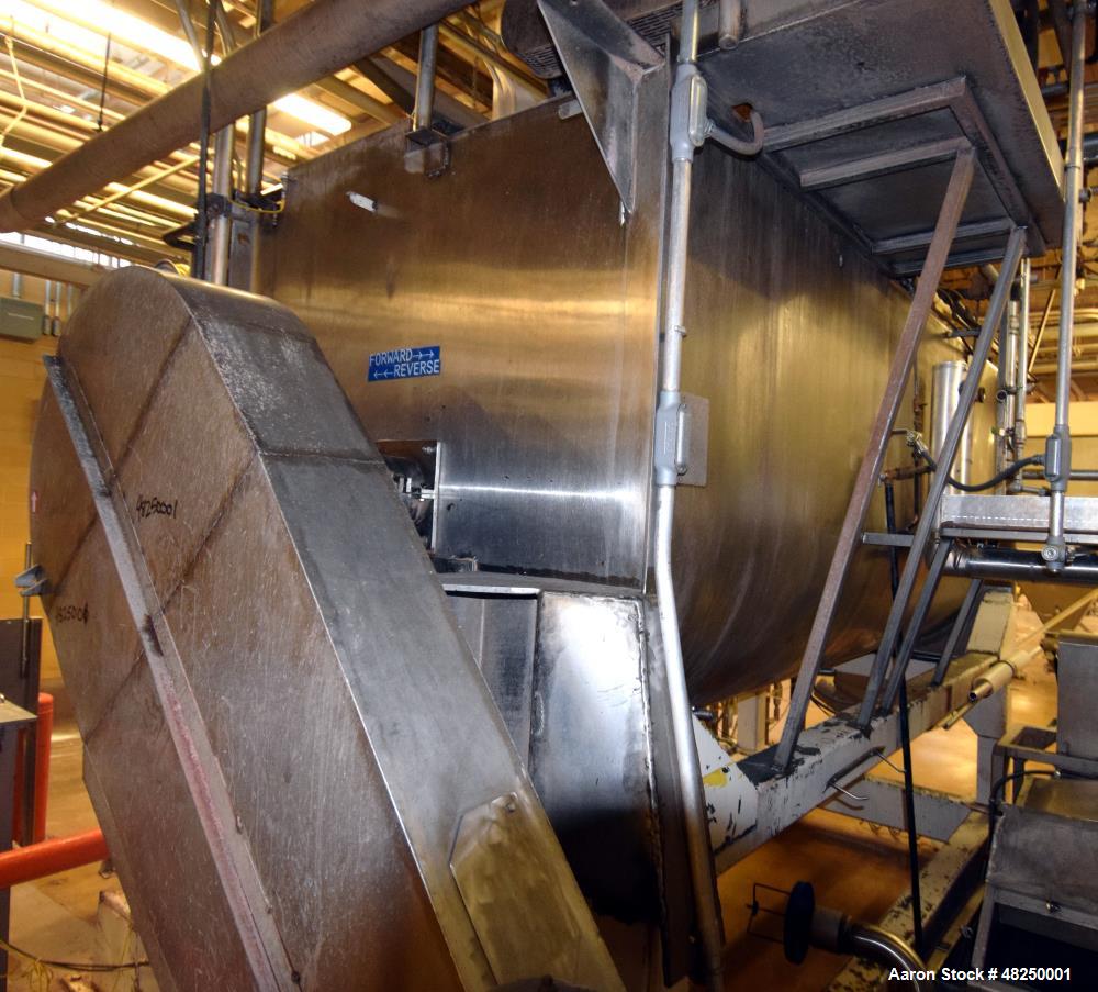 Used Double Spiral Ribbon Blender, Stainless Steel.