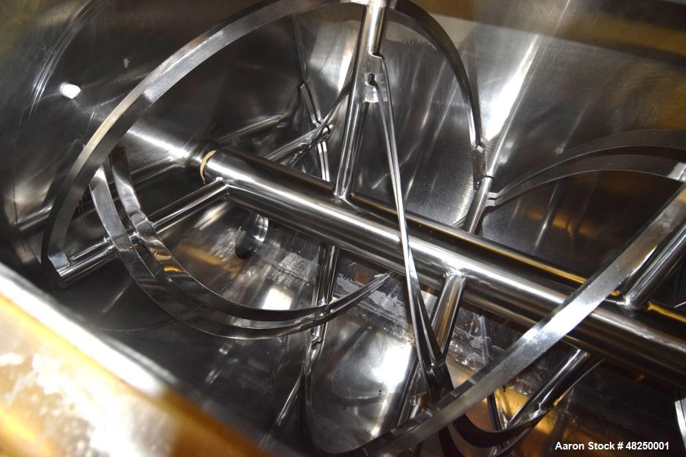 Used Double Spiral Ribbon Blender, Stainless Steel.