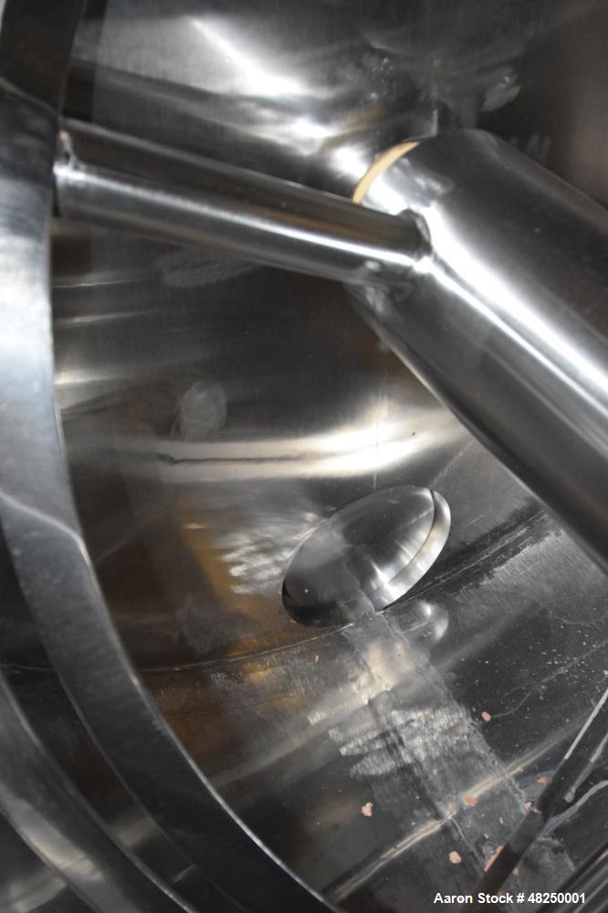 Used Double Spiral Ribbon Blender, Stainless Steel.