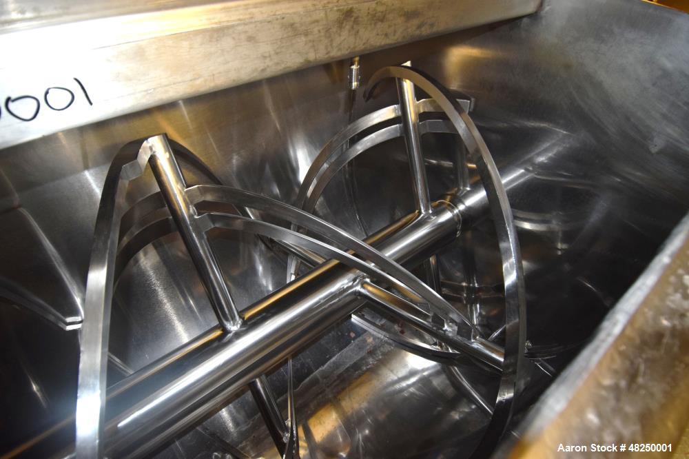 Used Double Spiral Ribbon Blender, Stainless Steel.