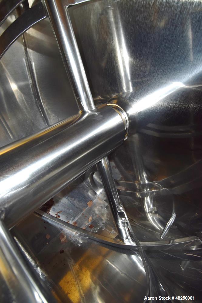 Used Double Spiral Ribbon Blender, Stainless Steel.