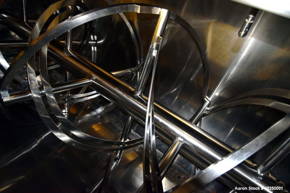 Used Double Spiral Ribbon Blender, Stainless Steel.