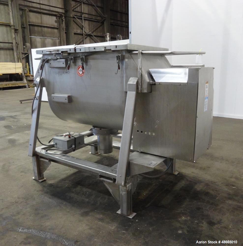 Used S. Howes Double Spiral Ribbon Blender, Approximate 30 Cubic Feet.