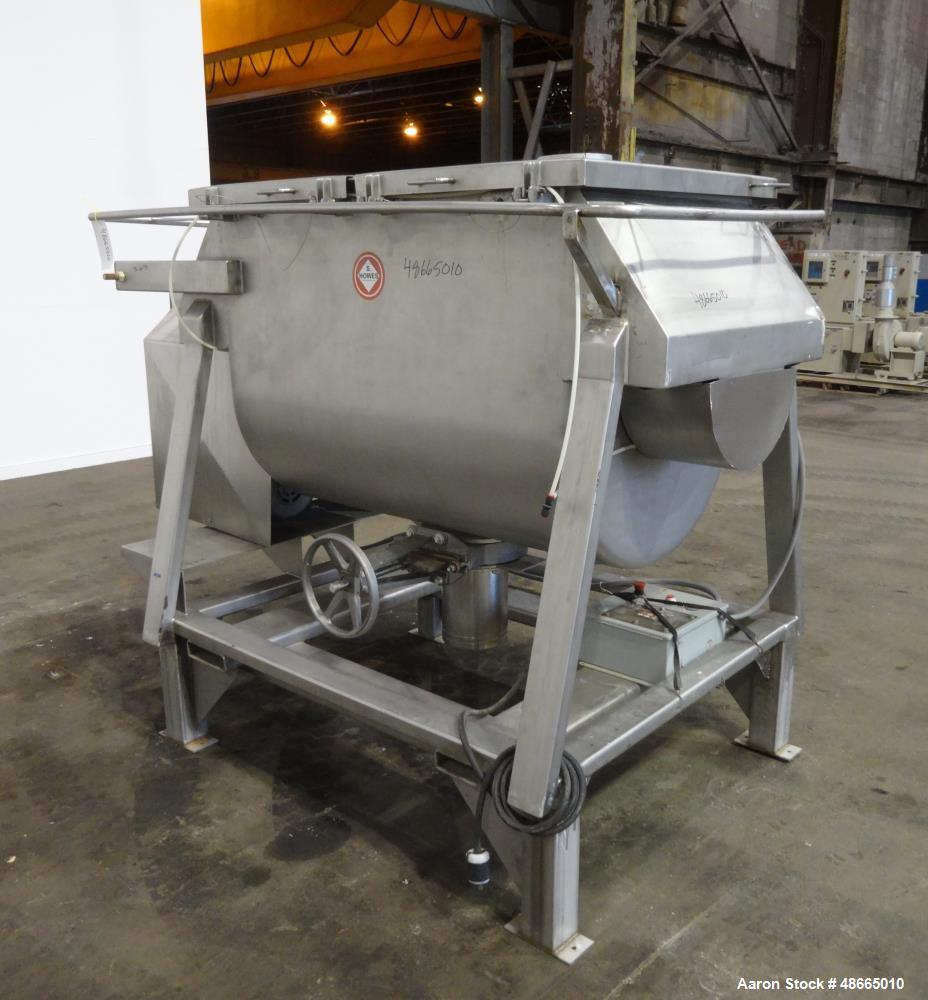 Used S. Howes Double Spiral Ribbon Blender, Approximate 30 Cubic Feet.