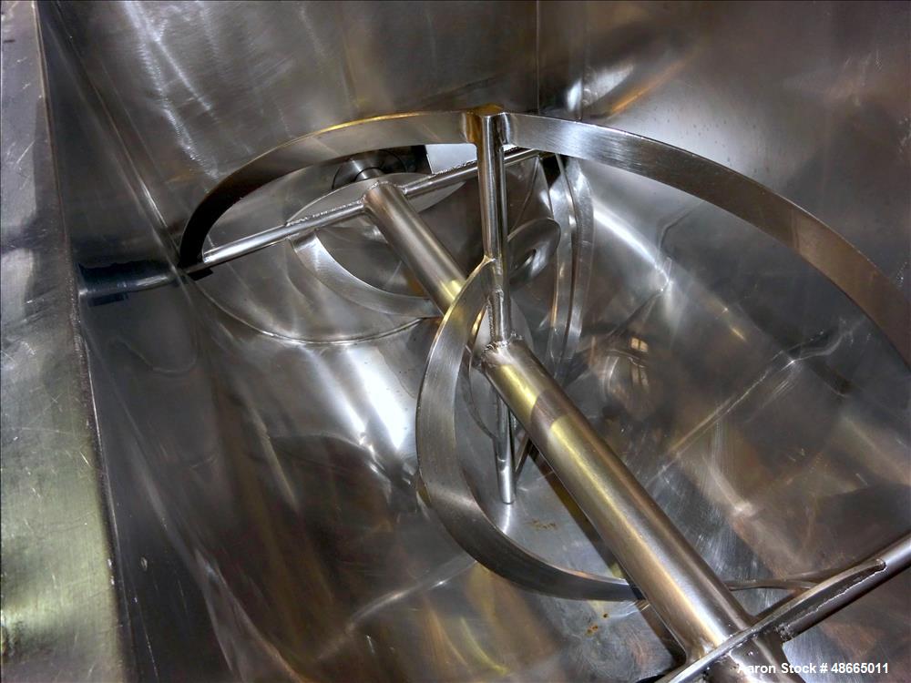 Used Ribbon Blender, Approximate 36 Cubic Foot Capacity, 304 Stainless Steel.