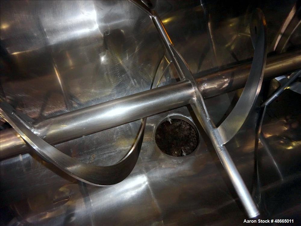 Used Ribbon Blender, Approximate 36 Cubic Foot Capacity, 304 Stainless Steel.