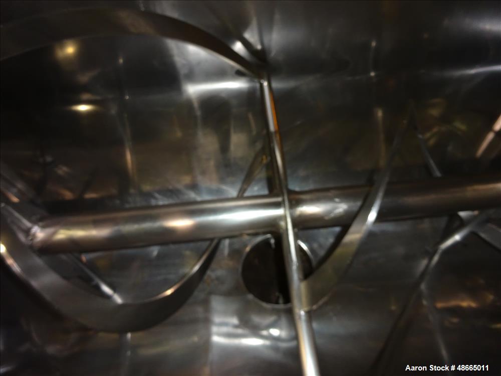 Used Ribbon Blender, Approximate 36 Cubic Foot Capacity, 304 Stainless Steel.