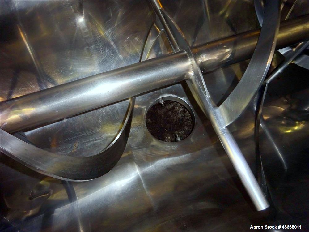 Used Ribbon Blender, Approximate 36 Cubic Foot Capacity, 304 Stainless Steel.