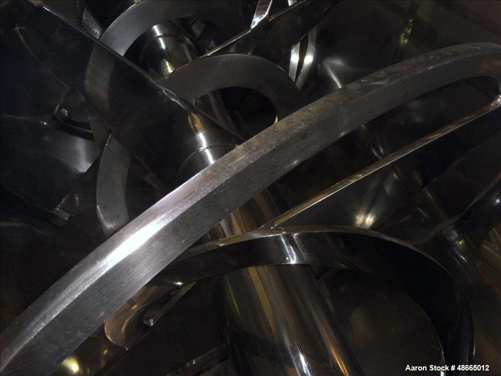 Used Ribbon Blender, Approximate 178 Cubic Feet, 304 Stainless Steel.