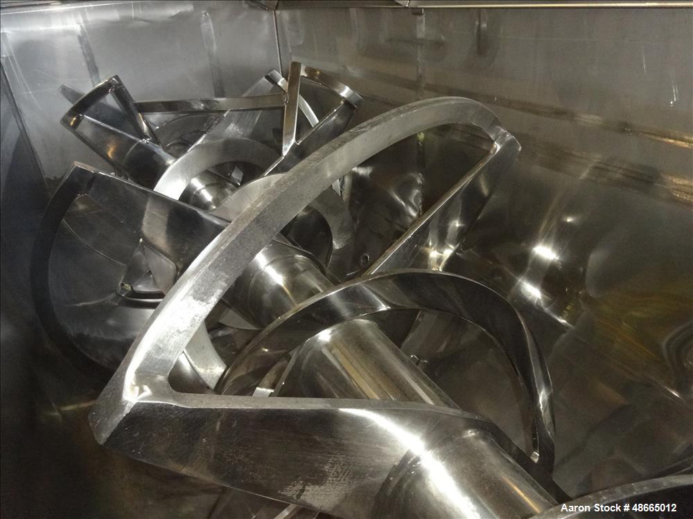 Used Ribbon Blender, Approximate 178 Cubic Feet, 304 Stainless Steel.