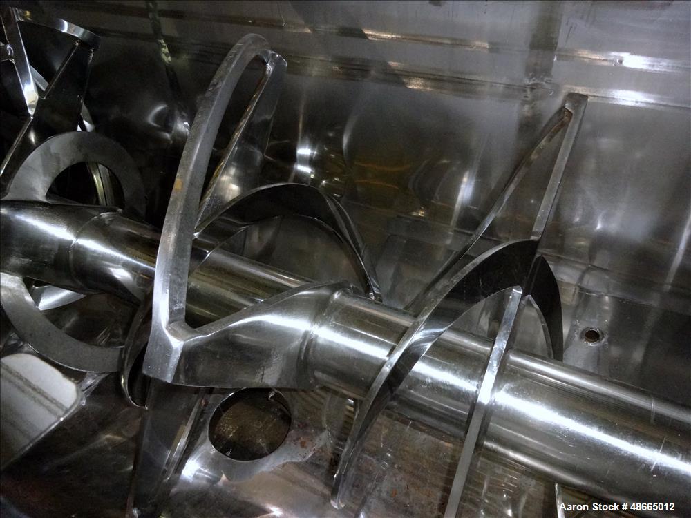 Used Ribbon Blender, Approximate 178 Cubic Feet, 304 Stainless Steel.