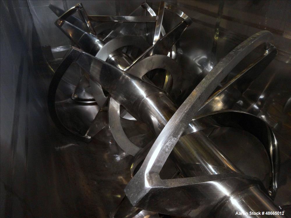 Used Ribbon Blender, Approximate 178 Cubic Feet, 304 Stainless Steel.