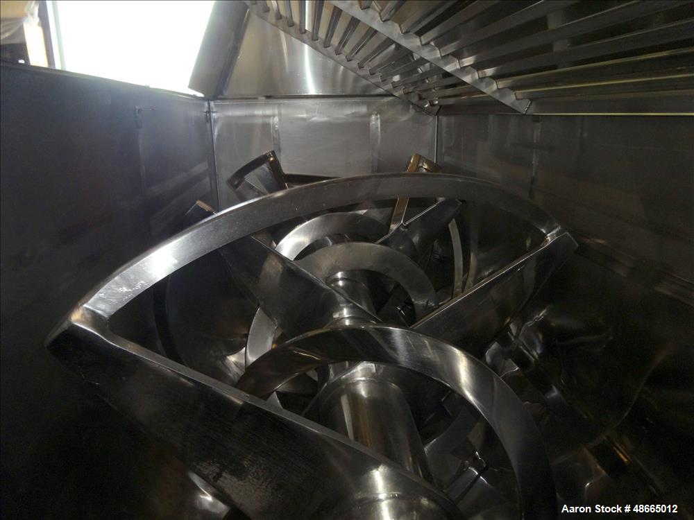 Used Ribbon Blender, Approximate 178 Cubic Feet, 304 Stainless Steel.
