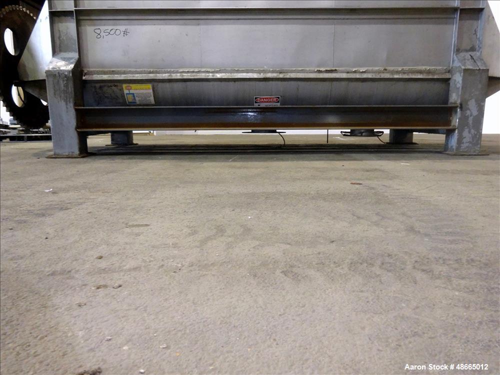 Used Ribbon Blender, Approximate 178 Cubic Feet, 304 Stainless Steel.