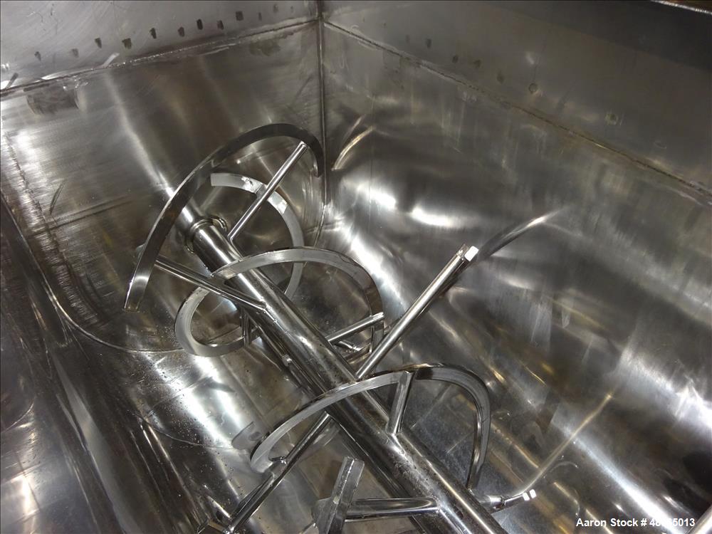 Used Ribbon Blender, Approximate 103 Cubic Foot Capacity, 304 Stainless Steel.
